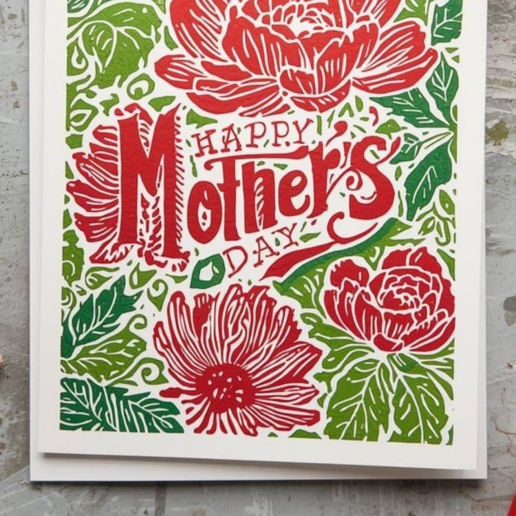 Lino print your own Mother’s Day cards 