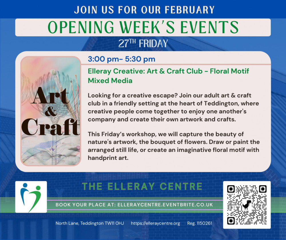 Elleray Creative: Art & Craft Club - Floral Motif Mixed Media