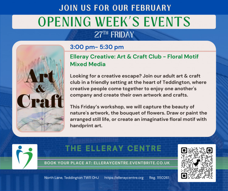 Elleray Creative: Art & Craft Club - Floral Motif Mixed Media
