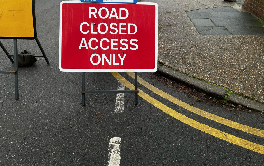 Broom Road and Stanley Road in Teddington have roadworks taking place this week (Credit: Tilly O'Brien)