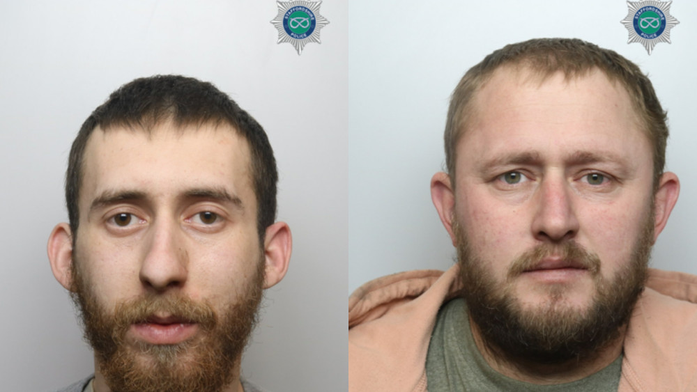 Elvis Abazi (left) and Valter Metkay (right) were sentenced at Stoke-on-Trent Crown Court (images via Staffordshire Police)
