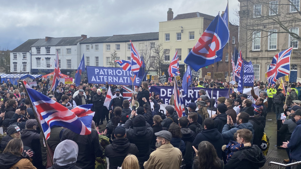A man has been arrested after the protests on Saturday 7 February (image by Nub News)