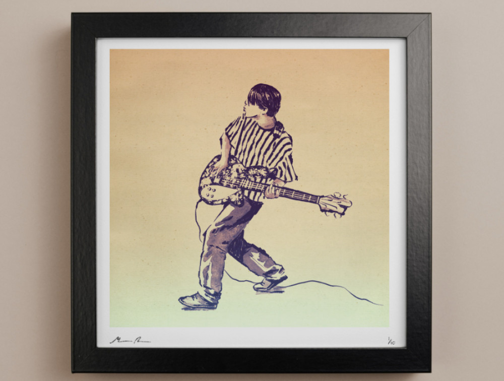 An artwork of Mani made by artist Mark Reynolds, also known as Stuff by Mark (Image via Stockport NHS)