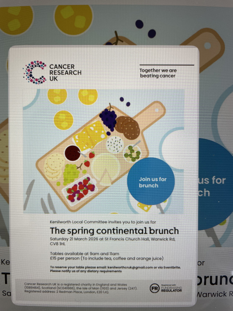 The Cancer Resesrch Spring Continental Brunch