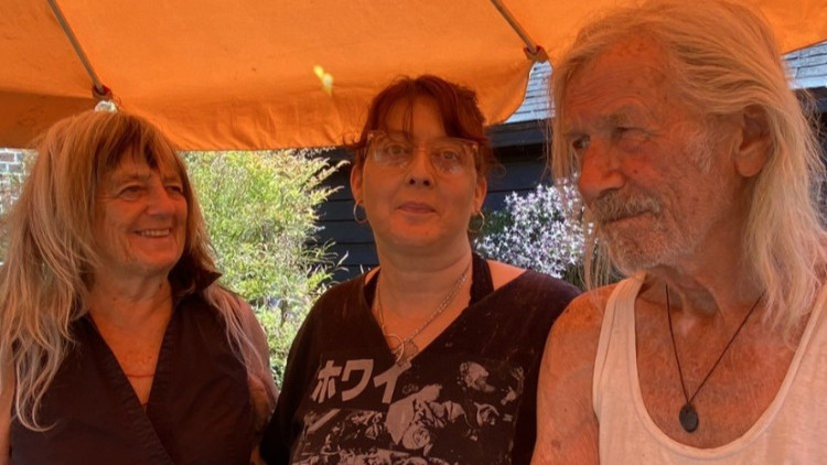 Gee Vaucher April Star Davis & Penny Rimbaud (image via April Star Davis)