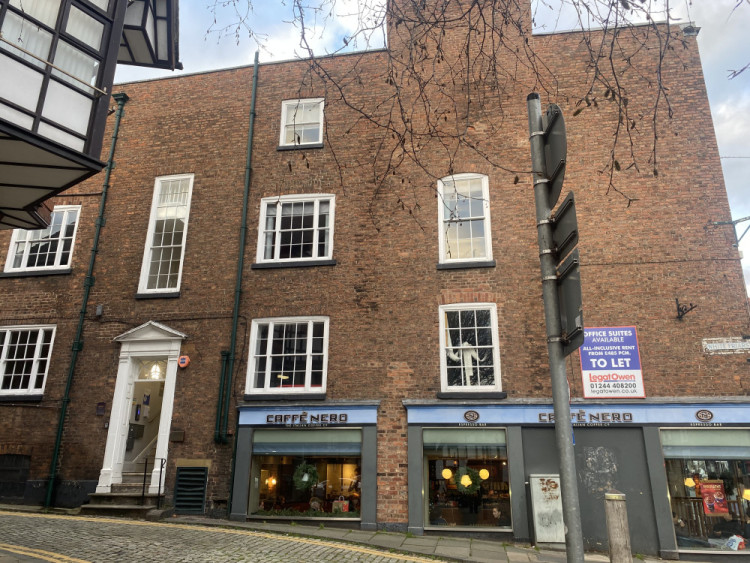 The building's ground floor retail unit is occupied by Café Nero (Nub News)