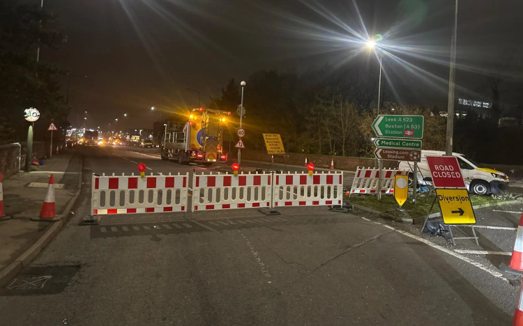 The overnight full road closures will now continue until the revised completion date of February 21 (Credit: CEC)