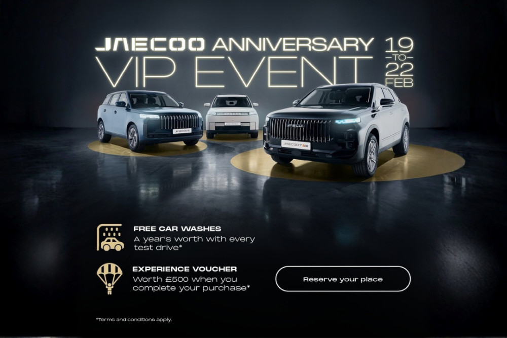 Our Motors Partner at Swansway JAECOO Stockport are delighted to bring you the JAECOO VIP Anniversary Event as their Car of the Week! (Image - Swansway Garages)