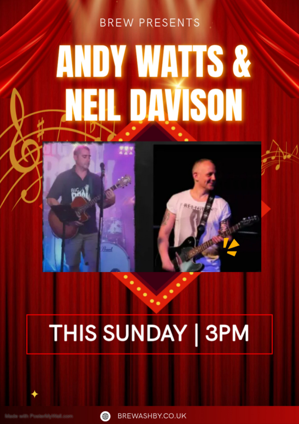 Live Music Sunday with Andy Watts & Neil Davison 
