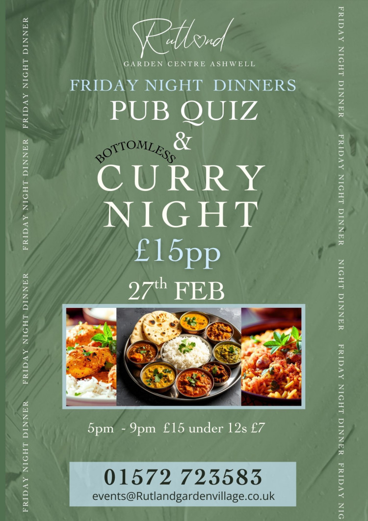 Curry Night at Radish Restaurant, Rutland Garden Centre