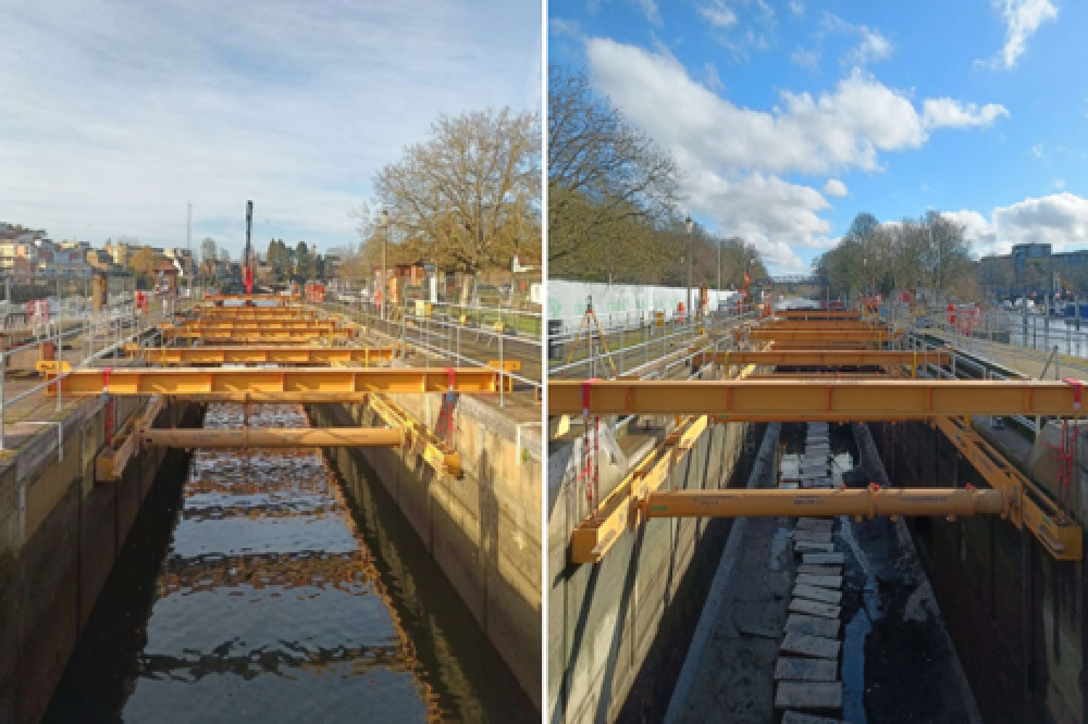 The works to Teddington Launch Lock are expected to be completed by summer 2026 (Credit: The Environment Agency)
