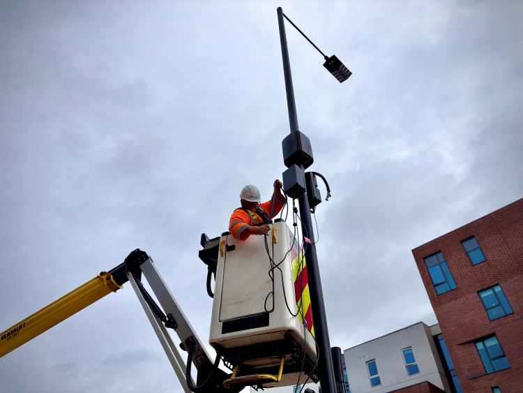 The signal improvements involved connecting small cell infrastructure to existing lamp posts (Image via: Cheshire West and Chester Council)