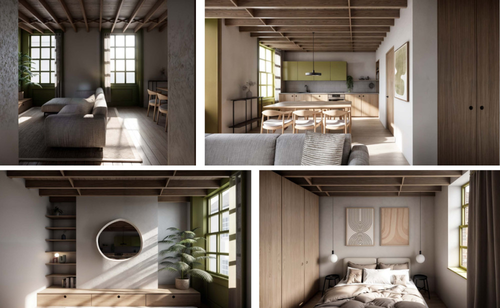 A proposal of what the interiors of the new flats could look like (Image via SMBC planning portal)