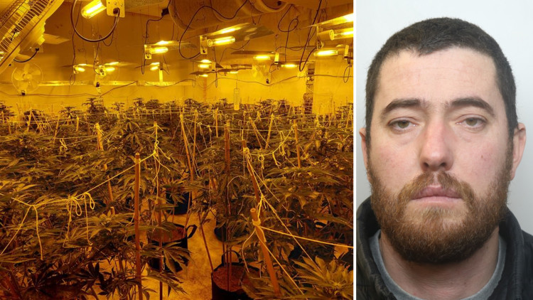 Viktor Ymeralilaj has been jailed following the discovery of a cannabis farm at the old registry office in Macclesfield (Credit: Cheshire Police)