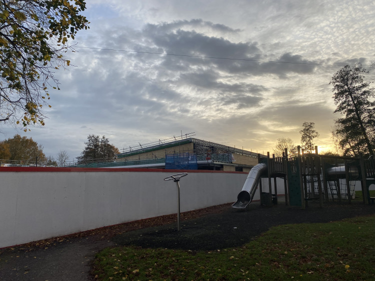 Works continue in Abbey Fields (image by Nub News)