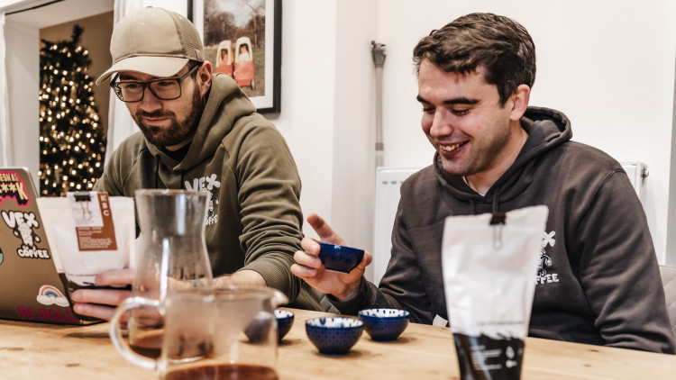 Ross Jamieson (left) and John Bradshaw, co-founders of Vex Coffee (Image supplied)