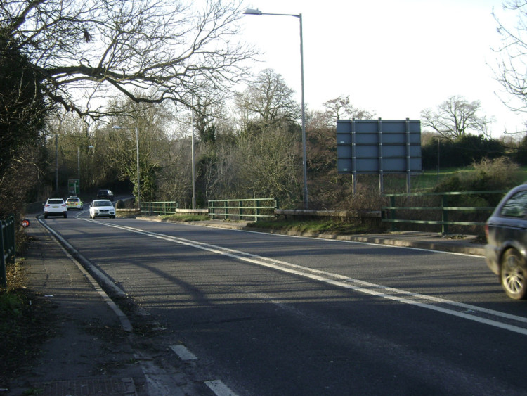 Works are underway on the A452 (image by Robin Stott)