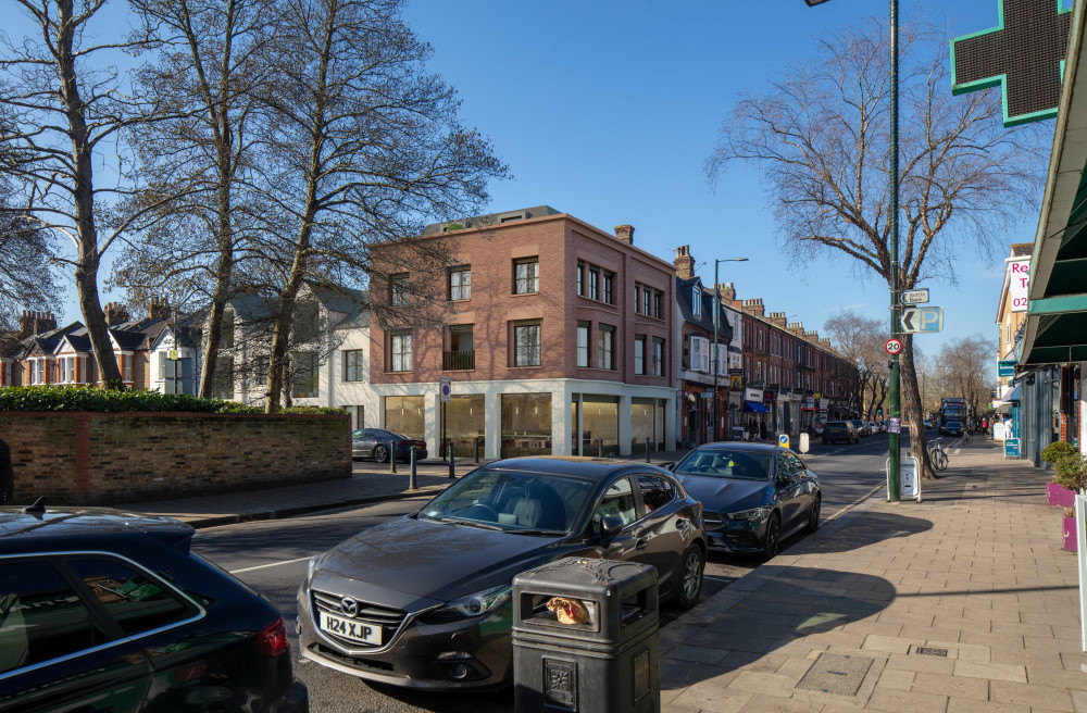 sThe former HSBC building in Teddington will be replaced with two retail units and eight flats. (Credit: Unico Developments via Richmond Council)