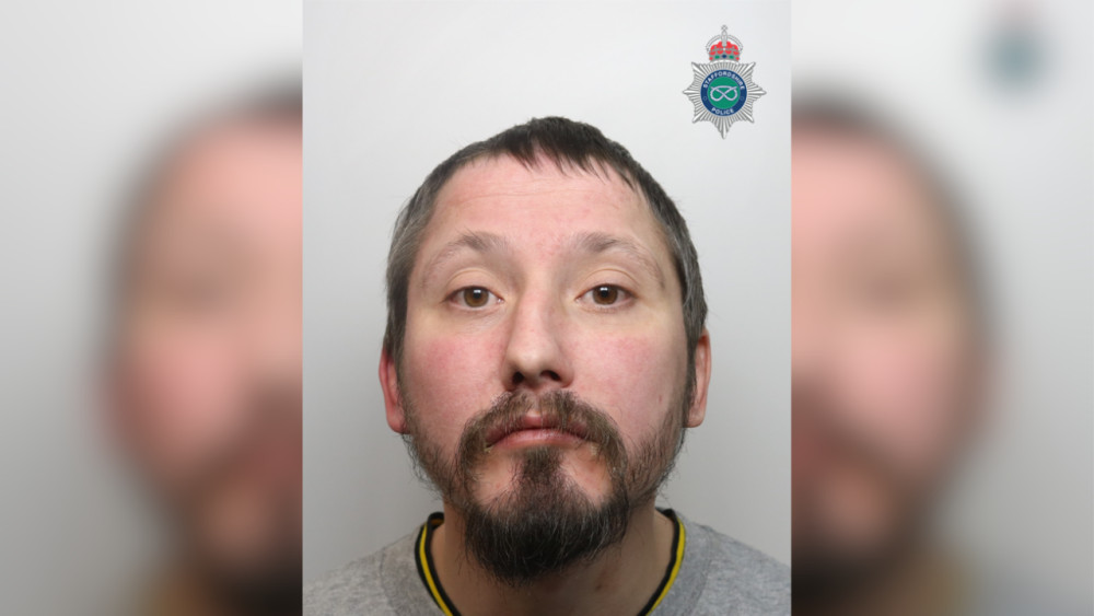Paul Hamilton, 33, was sentenced to one-year-and-10-months in prison at Stoke-on-Trent Crown Court (image via Staffordshire Police)