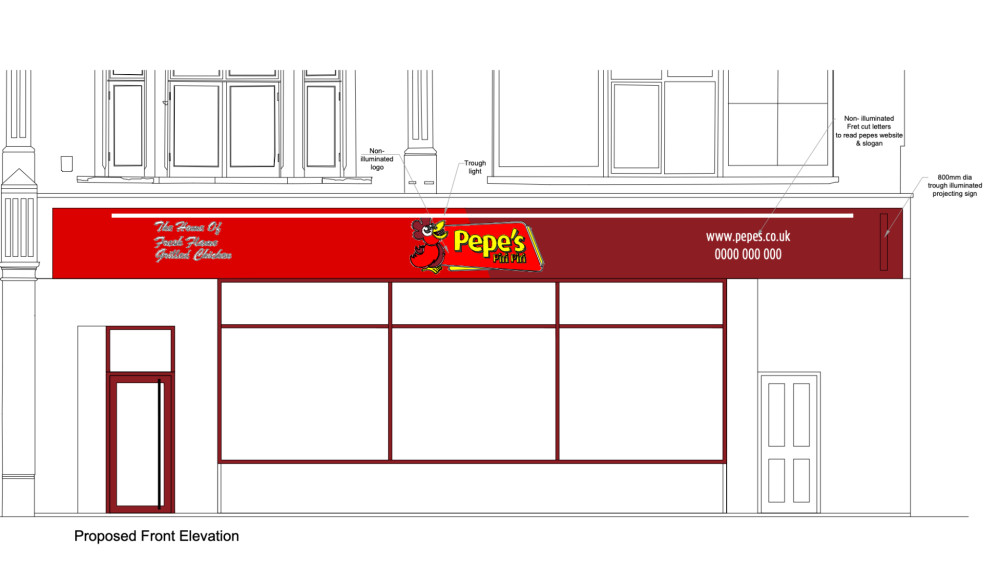 4 London Road, Twickenham is set to open as a chicken shop (credit: Planning application).