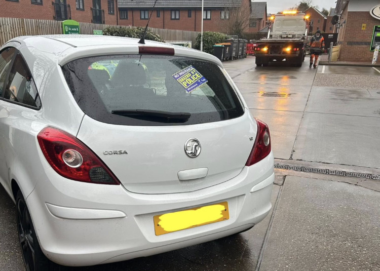 Four vehicles were stopped and seized including one in Warwick (image via OPU Warwickshire)