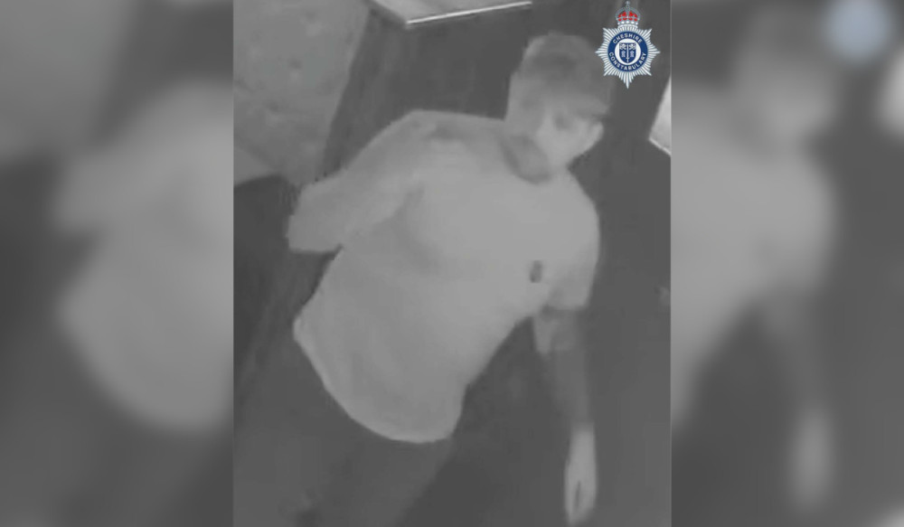 Officers have now released a CCTV image of a man they are keen to identify as part of the investigation (Image via: Cheshire Constabulary)