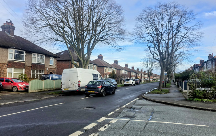 On Sunday 22 February, a pedal cyclist was hit by a Volkswagen Crafter van on Manor Way (Photo: Ryan Parker).