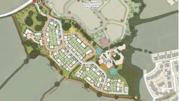 Map of the proposed development off Sandbach Road, Congleton (Credit: FPCR Environment & Design)