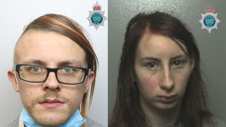 There was evidence that the child had an untreated head injury (image via Staffordshire Police)