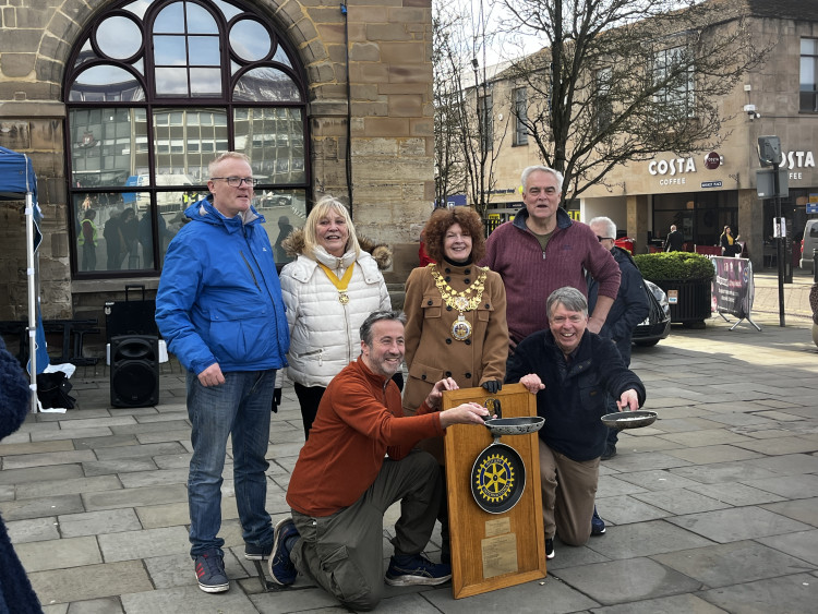 Warwick's pancake races returned on 24 February, with children and adults racing (image via Nub News) 