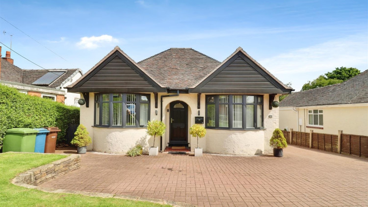 This week we are showcasing a three-bedroom bungalow for sale in Meir Heath (images via Stephenson Browne)