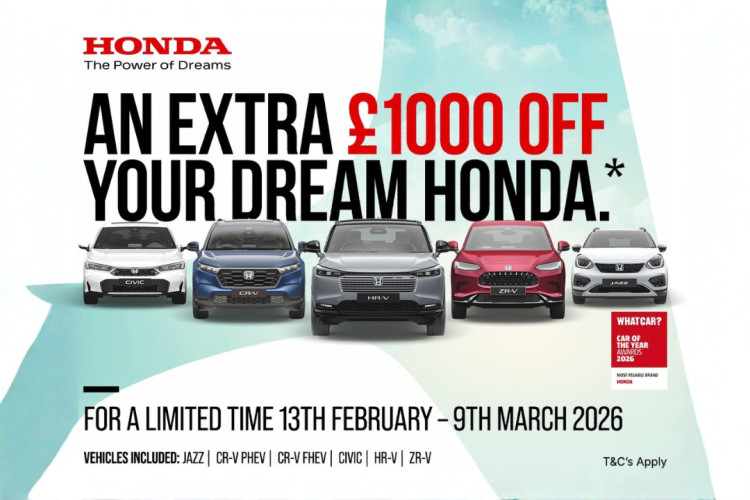 Our motors partner at Swansway Honda Stockport are delighted to bring you the Honda Dream Bigger Event as their Car of the Week (Image supplied)