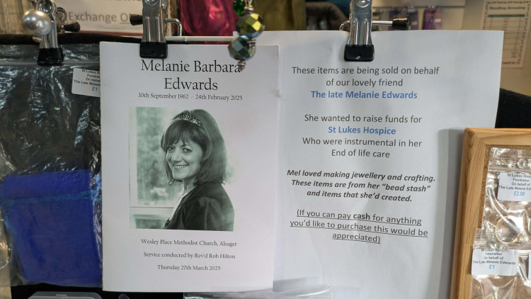 Beading Amazing in Alsager is selling a jewellery collection belonging to Melanie Barbara Edwards to raise funds for St Luke's Hospice which cared for her. (Photo: Nub News) 