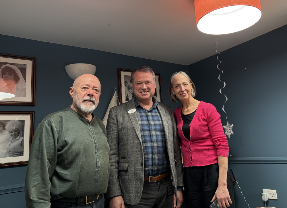 Lighting experts John Bullock and Dr Shelley James with Ed Russell, WCS Care’s Chief Executive (image via WCS Care)