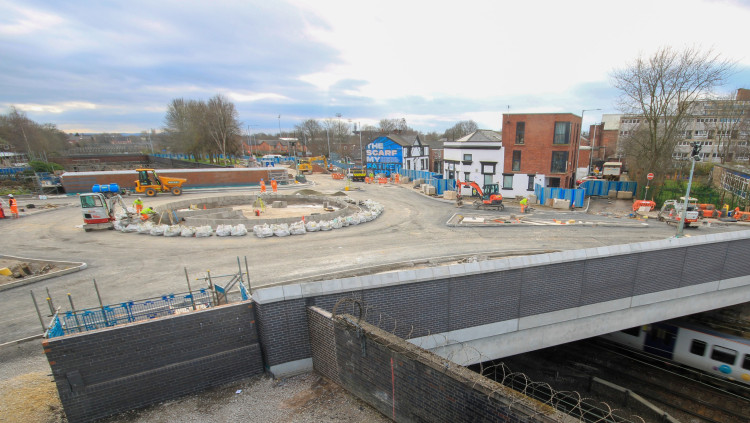 Crews are now adding the 'final touches' to the Greek Street bridge (Image - Network Rail)