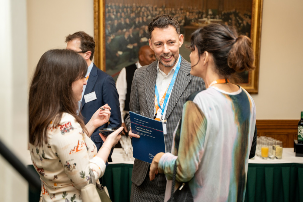 Andy and Rebecca, brain aneurysm survivors, launched their report at the Houses of Parliament (Photo: HBA Support)