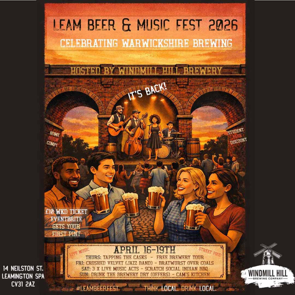 Windmill Hill Brewery and Taproom is set to host the festival from 16 to 19 April.