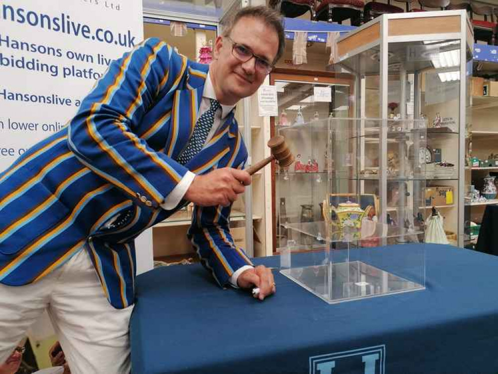 Charles Hanson after the auction of the Chinese wine ewer found in Church Gresley, which made £390,000 Charles Hanson after the auction of the Chinese wine ewer found in Church Gresley, which made £390,000