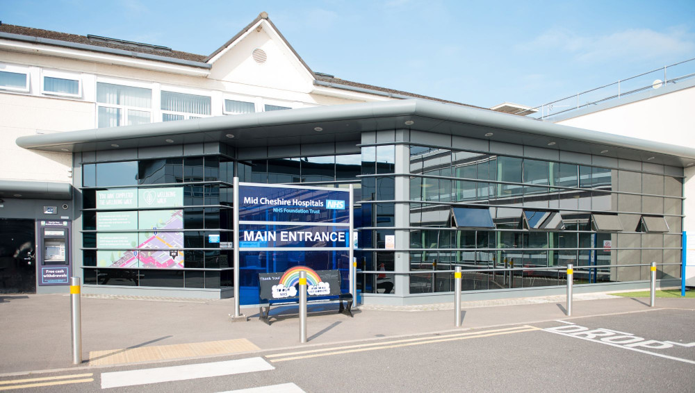 61 patients have reported being sexually abused while under the care of Mid Cheshire Hospitals NHS Foundation Trust (MCHFT) in the past three years (Photo: MCHFT).