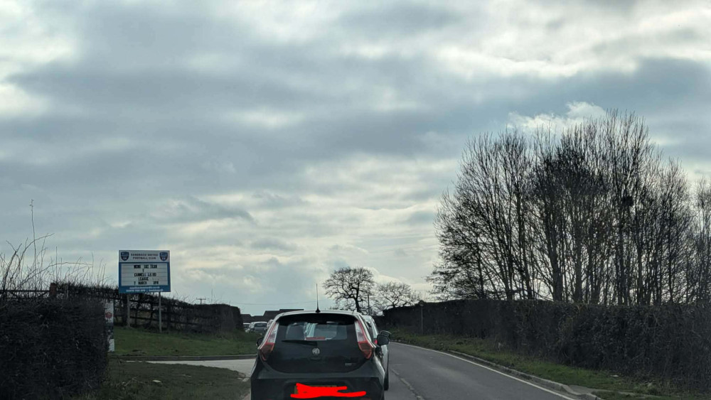 Traffic queued back to Sandbach United Football Club on Hind Heath Road on Wednesday due to Middlewich Road being closed following the crash. (Photo: Nub News)  