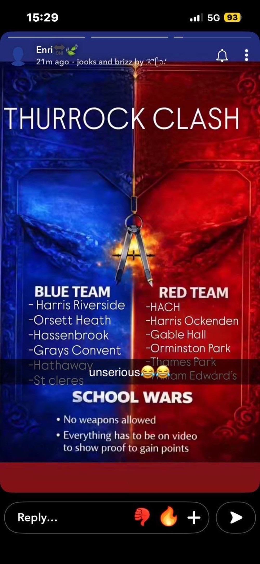 A screenshot sample of the messages being spread on social media.