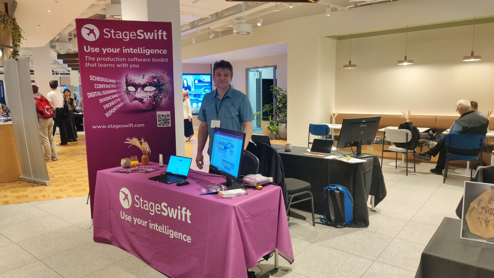 Anthony Mellor, director at the StageSwift stand