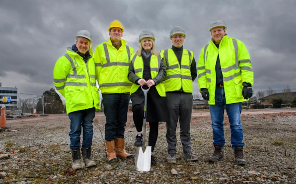 Construction work has started on Cheadle Eco Park, a seven-acre development on Bird Hall Lane delivering modern new workspaces (Image - Stockport Council)