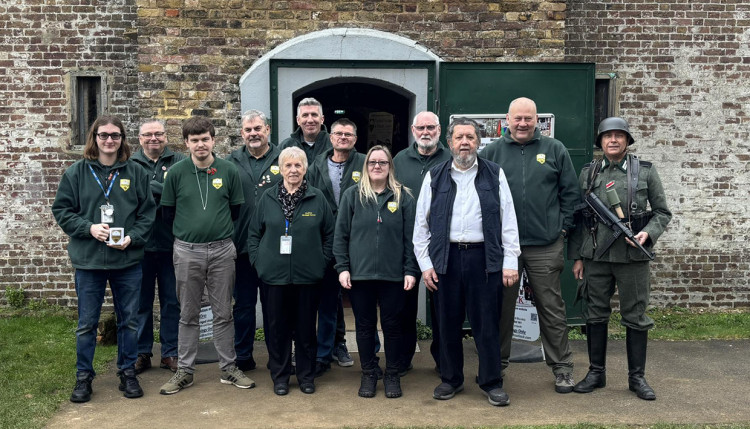 Volunteers at the reopening.