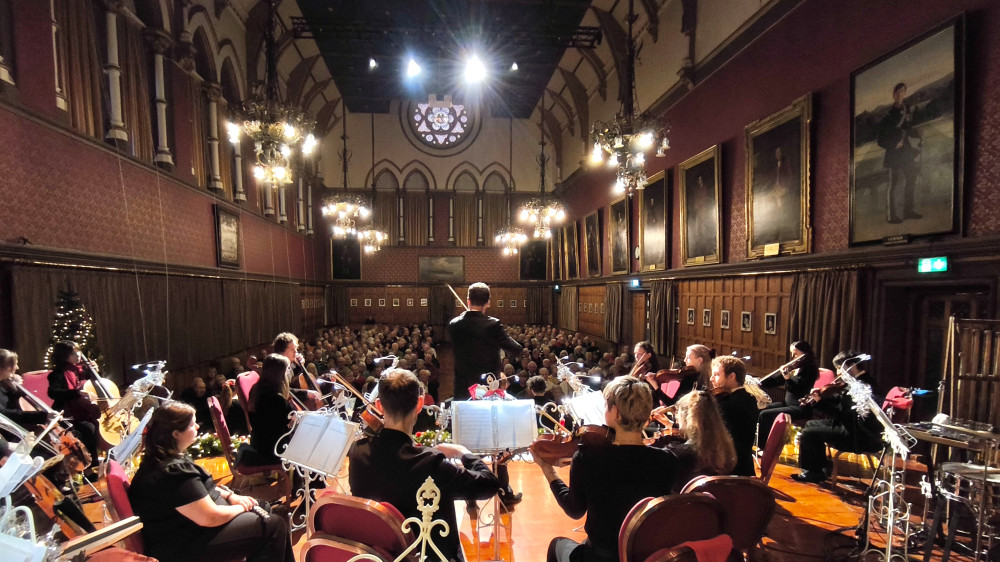 Philip Chidell and his orchestra on stage at a packed Chester Town Hall during a previous sell-out concert (Image supplied)