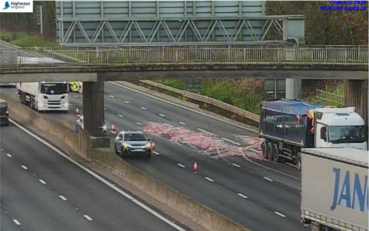 Clean-up work should soon begin on the M6 (image via National Highways)