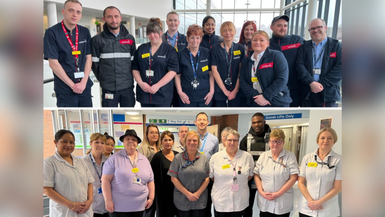 Domestic, catering, portering, estates and security staff at UHNM (image via UHNM)