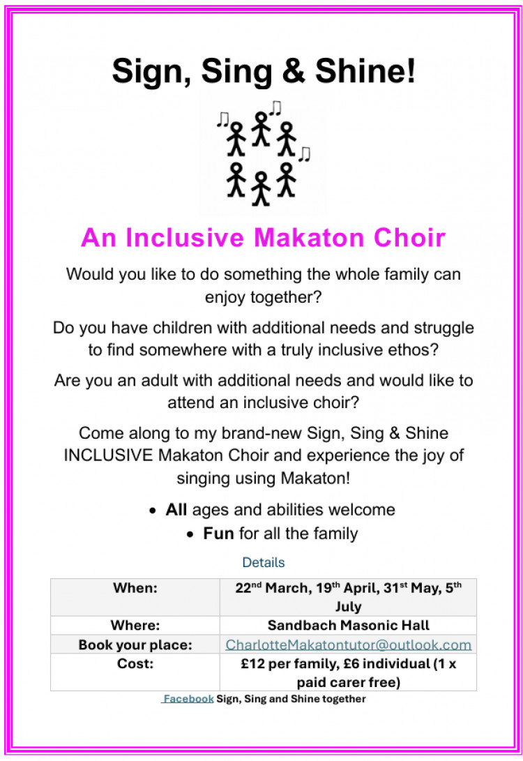 Sign, sing and shine! Inclusive Makaton Choir 