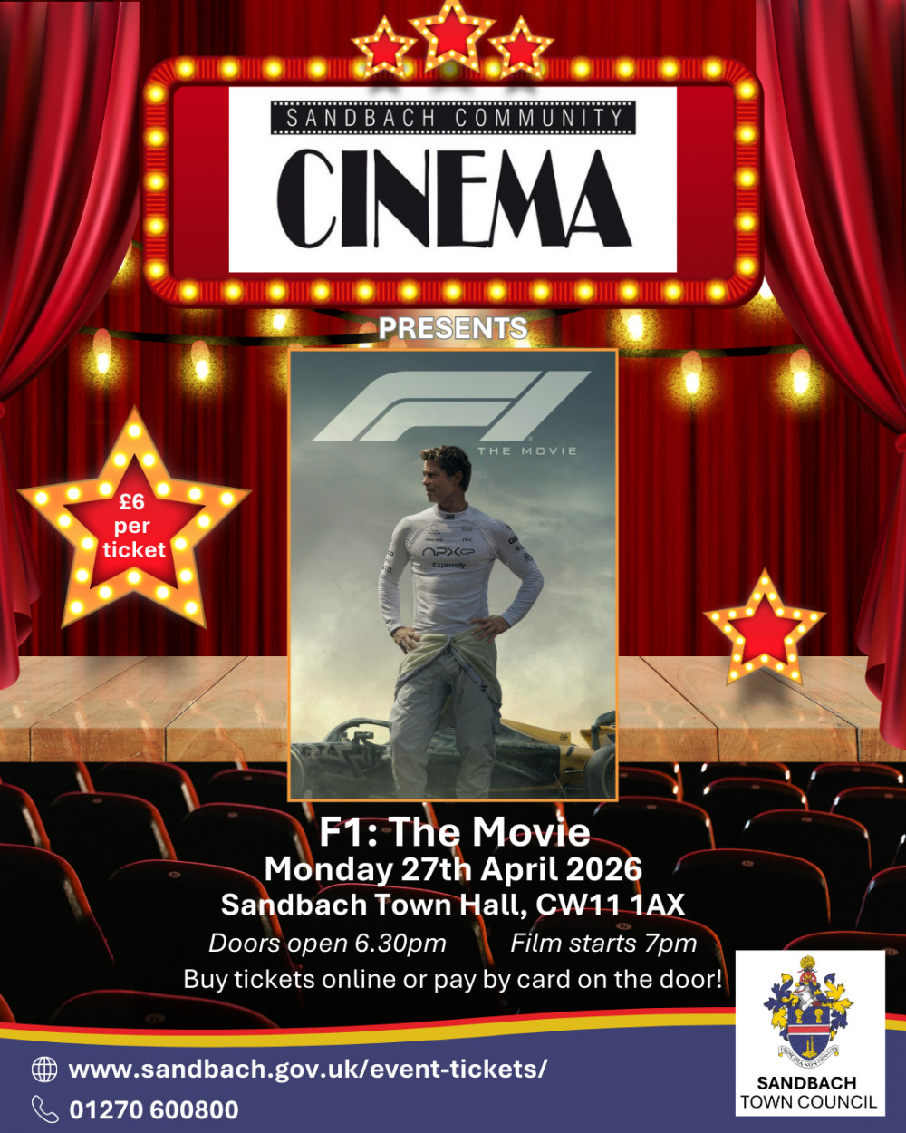 Sandbach Community Cinema: F1 the Movie