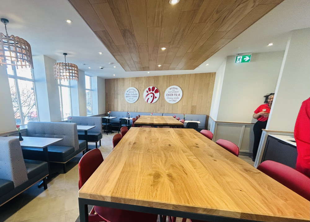 Chick-fil-A Kingston's first-floor dining area  (Credit: Tilly O'Brien)